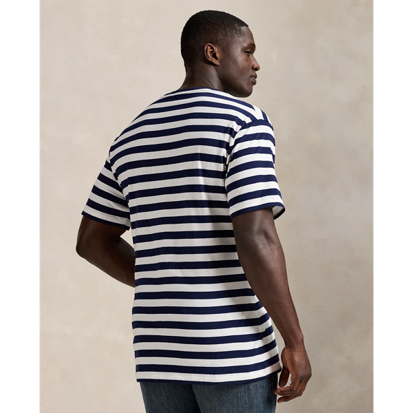 Striped Jersey Crewneck T-Shirt