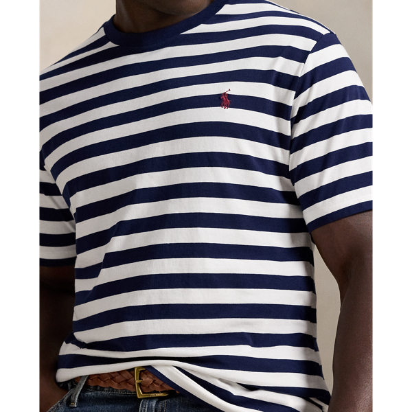 Striped Jersey Crewneck T-Shirt