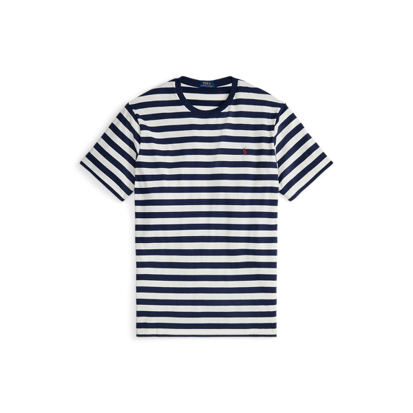 Striped Jersey Crewneck T-Shirt