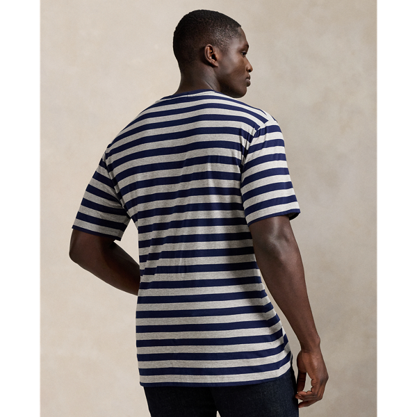 Striped Jersey Crewneck T-Shirt