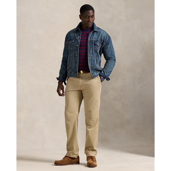 Gestreiftes Rundhals-T-Shirt aus Jersey