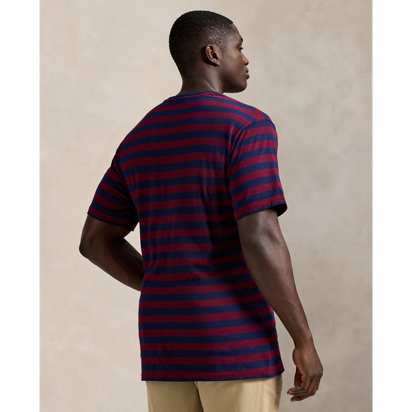 Gestreiftes Rundhals-T-Shirt aus Jersey