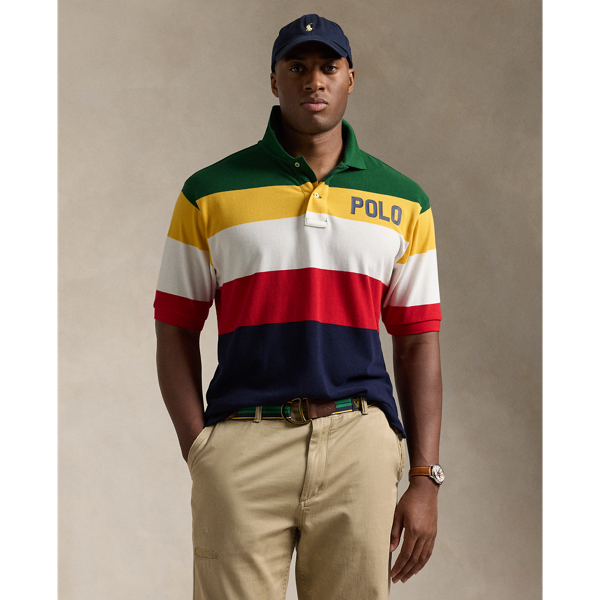 Logo Color-Blocked Mesh Polo Shirt