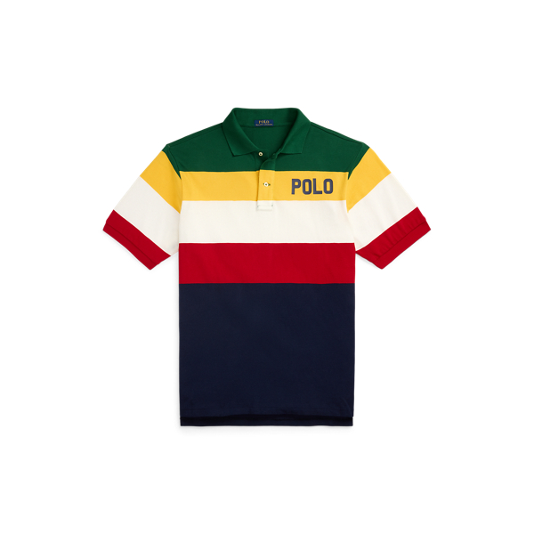 Logo Color-Blocked Mesh Polo Shirt Big & Tall 1