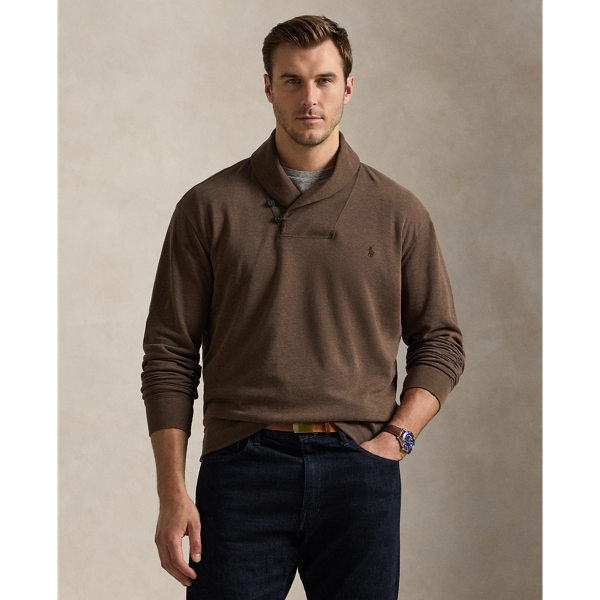 Luxury Jersey Shawl-Collar Pullover