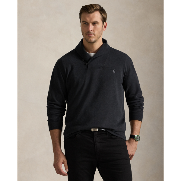 Luxury Jersey Shawl-Collar Pullover