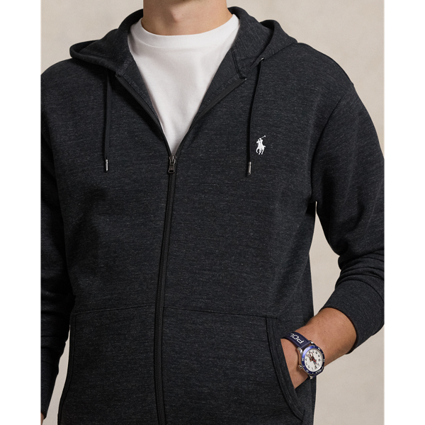 Black Marl Heather Double-Knit Full-Zip Hoodie Big & Tall for fall 6