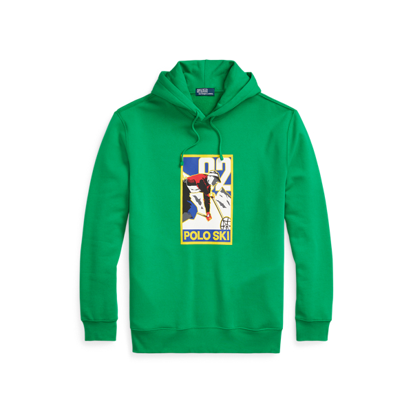 Green polo zip up hoodie sales