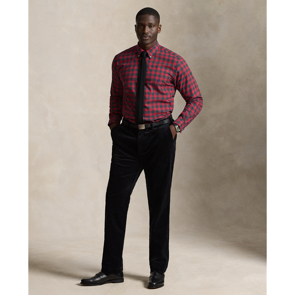 RL2000 Red/Active Royal Plaid Twill Shirt Big & Tall 4