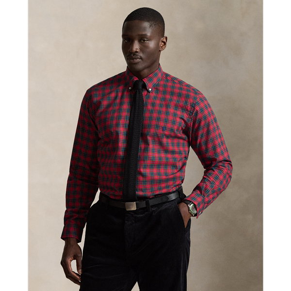 RL2000 Red/Active Royal Plaid Twill Shirt Big & Tall 1