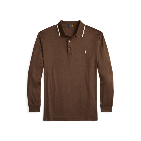 Soft Cotton Long-Sleeve Polo Shirt Big & Tall 1