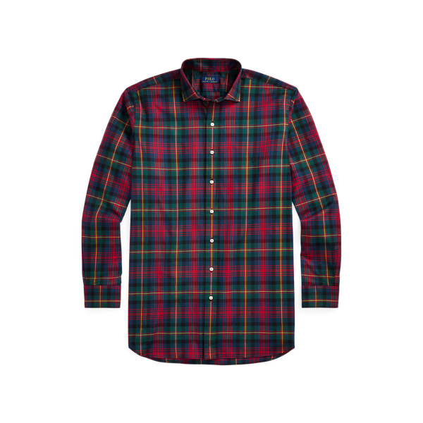 Plaid Mesh Polo Shirt