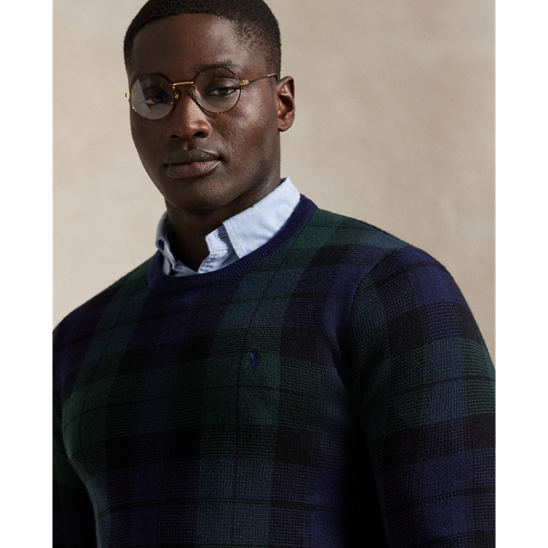 Plaid Washable Wool Jumper