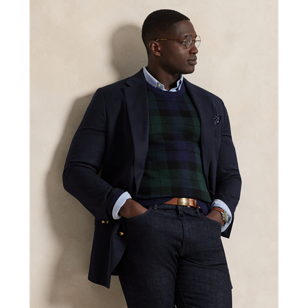 Plaid Washable Wool Jumper