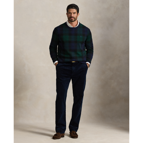 New Blackwatch Combo Plaid Washable Wool Sweater Big & Tall 4