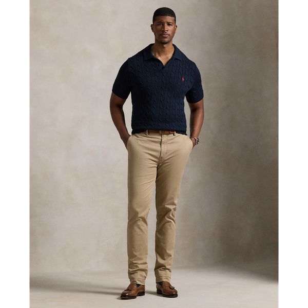 トップス H COTTON NYLON CORD POLO COLLAER KNIT Shop Polo Ralph Lauren - Cable-Knit Cotton Polo-Collar