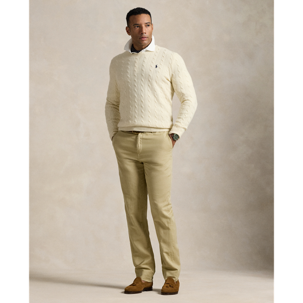 Classic-Fit Leinen-Baumwoll-Hose