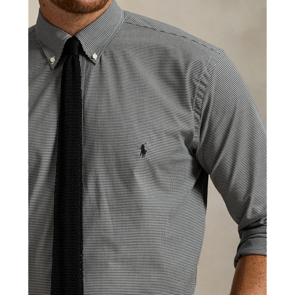 Gingham Stretch Poplin Shirt