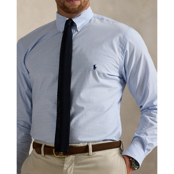 Gingham Stretch Poplin Shirt