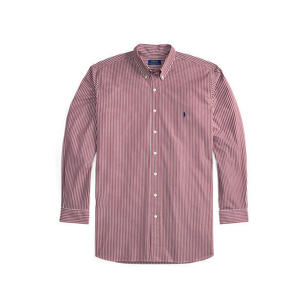 Striped Mesh Polo Shirt