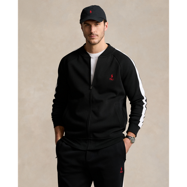 Polo Black Multi Double-Knit Mesh Baseball Jacket Big & Tall 1