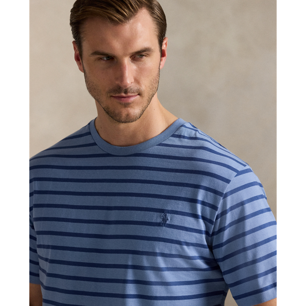 Striped Jersey Crewneck T-Shirt