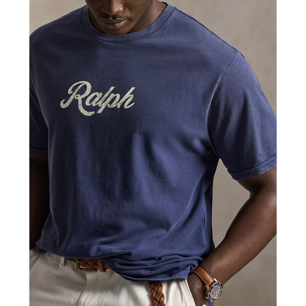 Dark Cobalt/White The Ralph Logo T-Shirt Big & Tall 6