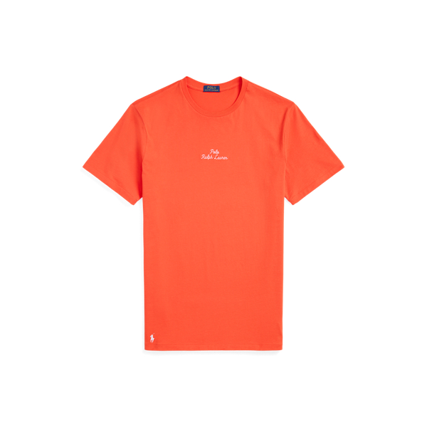 Jersey-T-Shirt mit gesticktem Logo