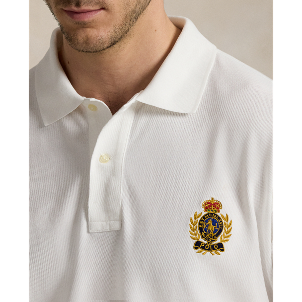 White Triple-Pony Mesh Polo Shirt Big & Tall 7
