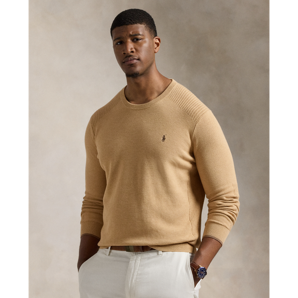 Cotton Seed Stitched Crewneck Jumper for Men Ralph Lauren UK