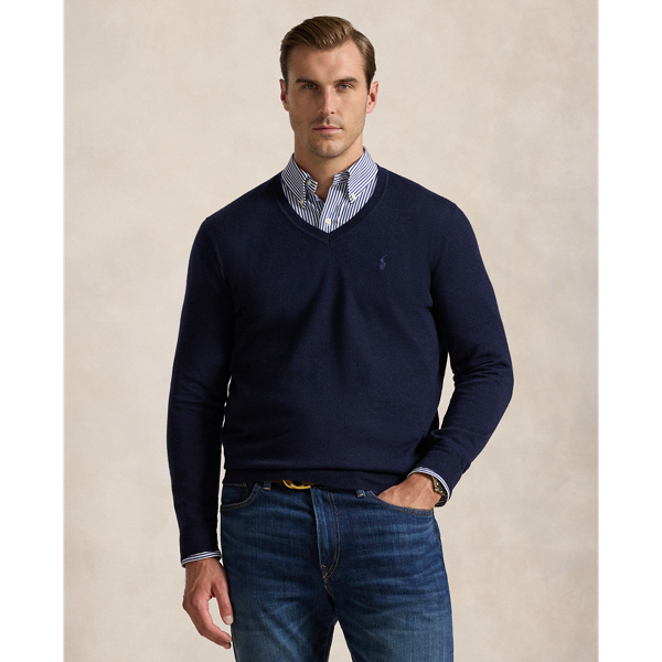 Men's tall v neck sweater hotsell