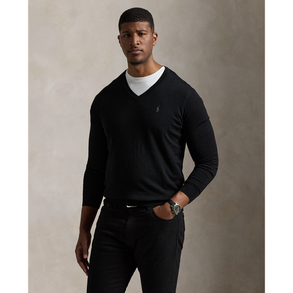 Men's black crew neck sweater hotsell