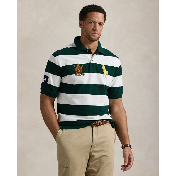 Big Pony Striped Mesh Polo Shirt