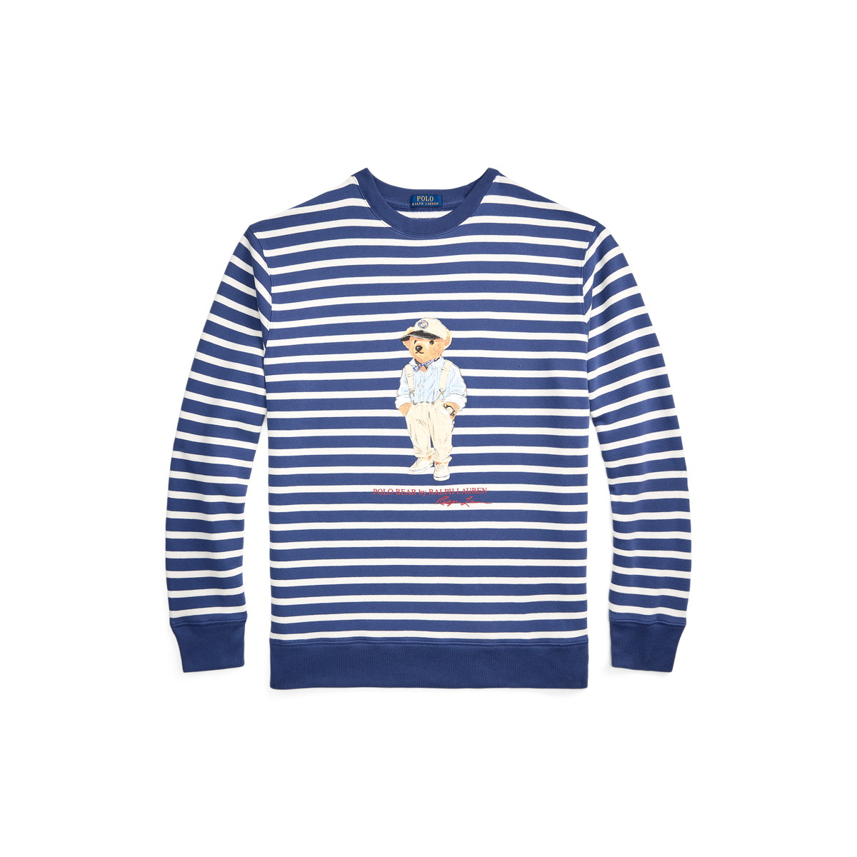 Polo Ralph Lauren Blue Stripe Teddy Sweatshirt Special store Edition