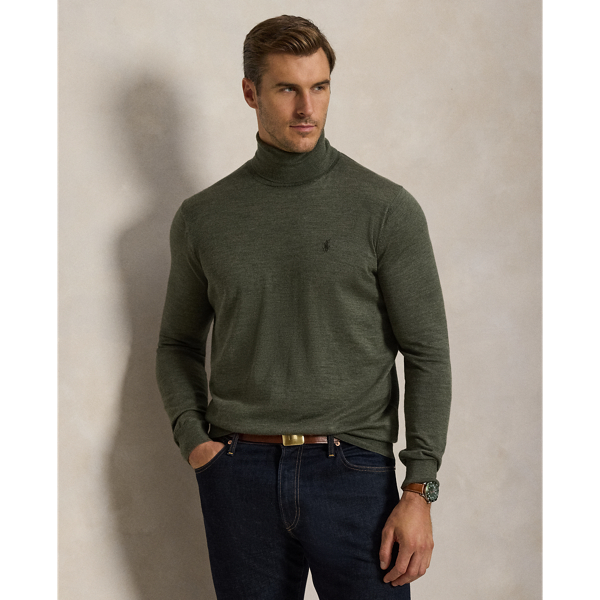 Washable Wool Turtleneck Sweater