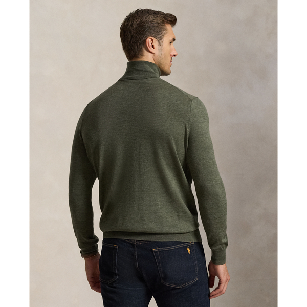 Washable Wool Turtleneck Sweater