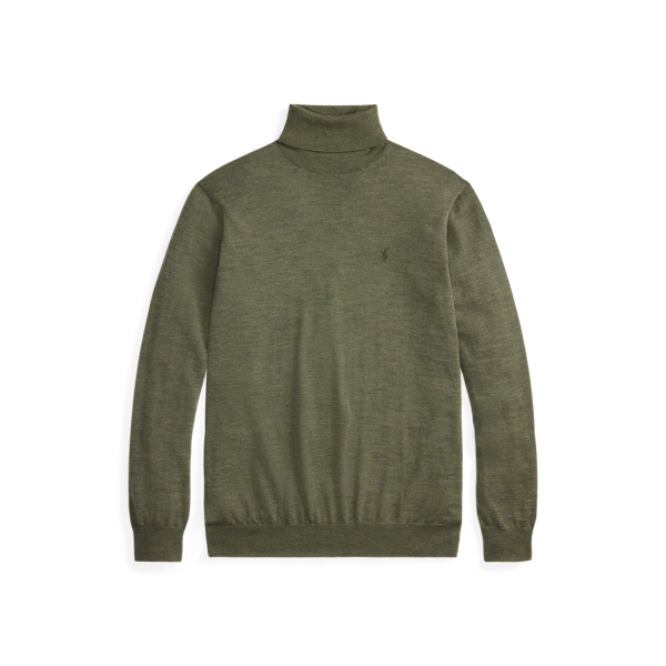 Washable Wool Turtleneck Sweater