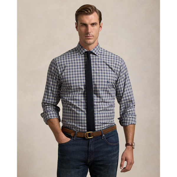 Plaid Stretch Poplin Shirt 