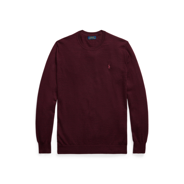 Pull à col rond en laine lavable