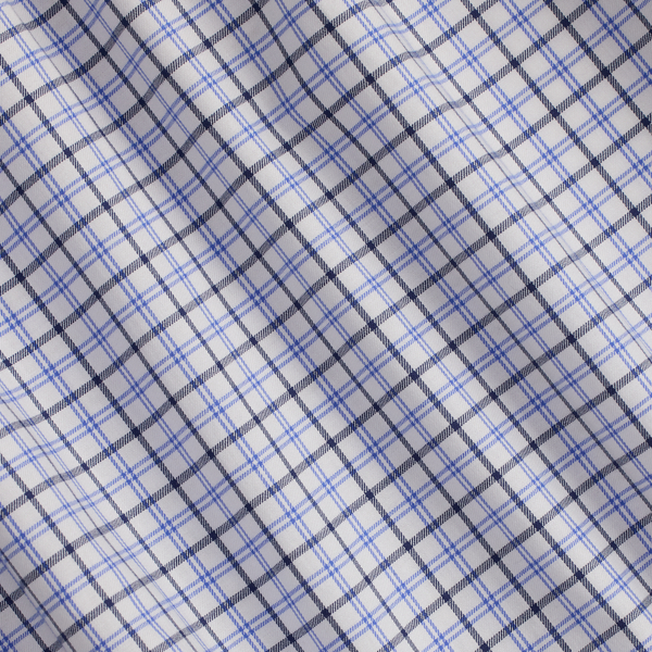 Kariertes Hemd aus Twill Big & Tall in Nevis Blue Multi 8