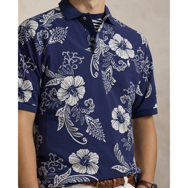 Hibiscus-Print Mesh Polo Shirt for Men | Ralph Lauren® JO