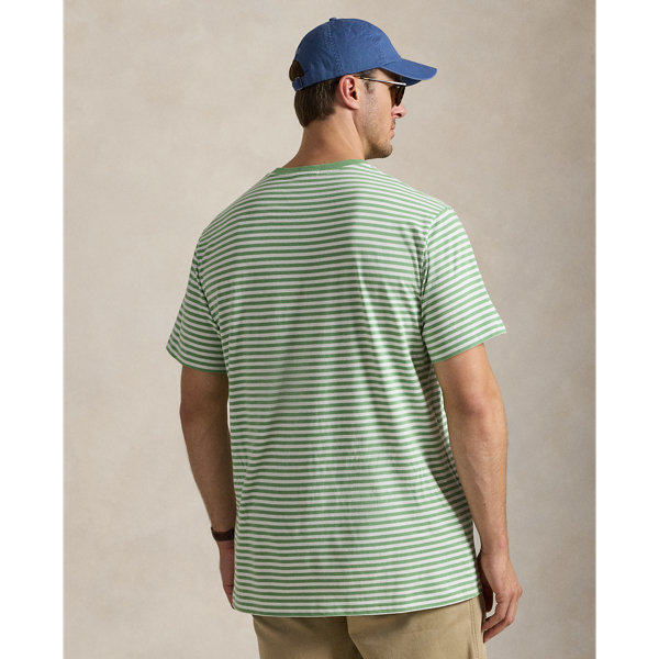 Outback Green/White Striped Jersey T-Shirt Big & Tall 5