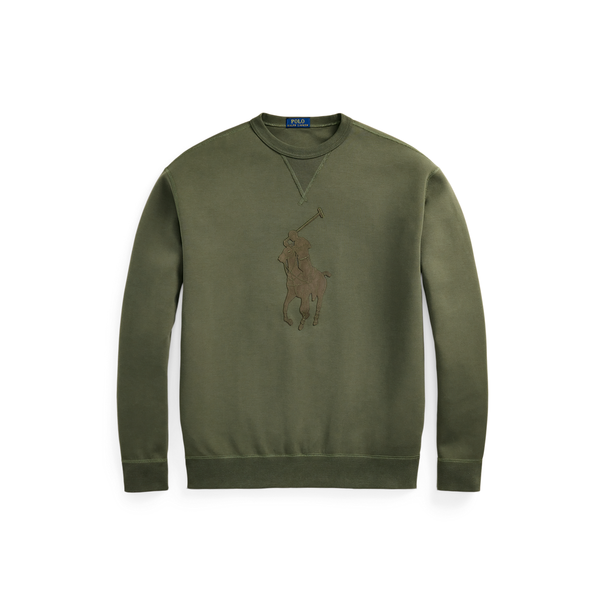 Leather-Pony Double-Knit Sweatshirt