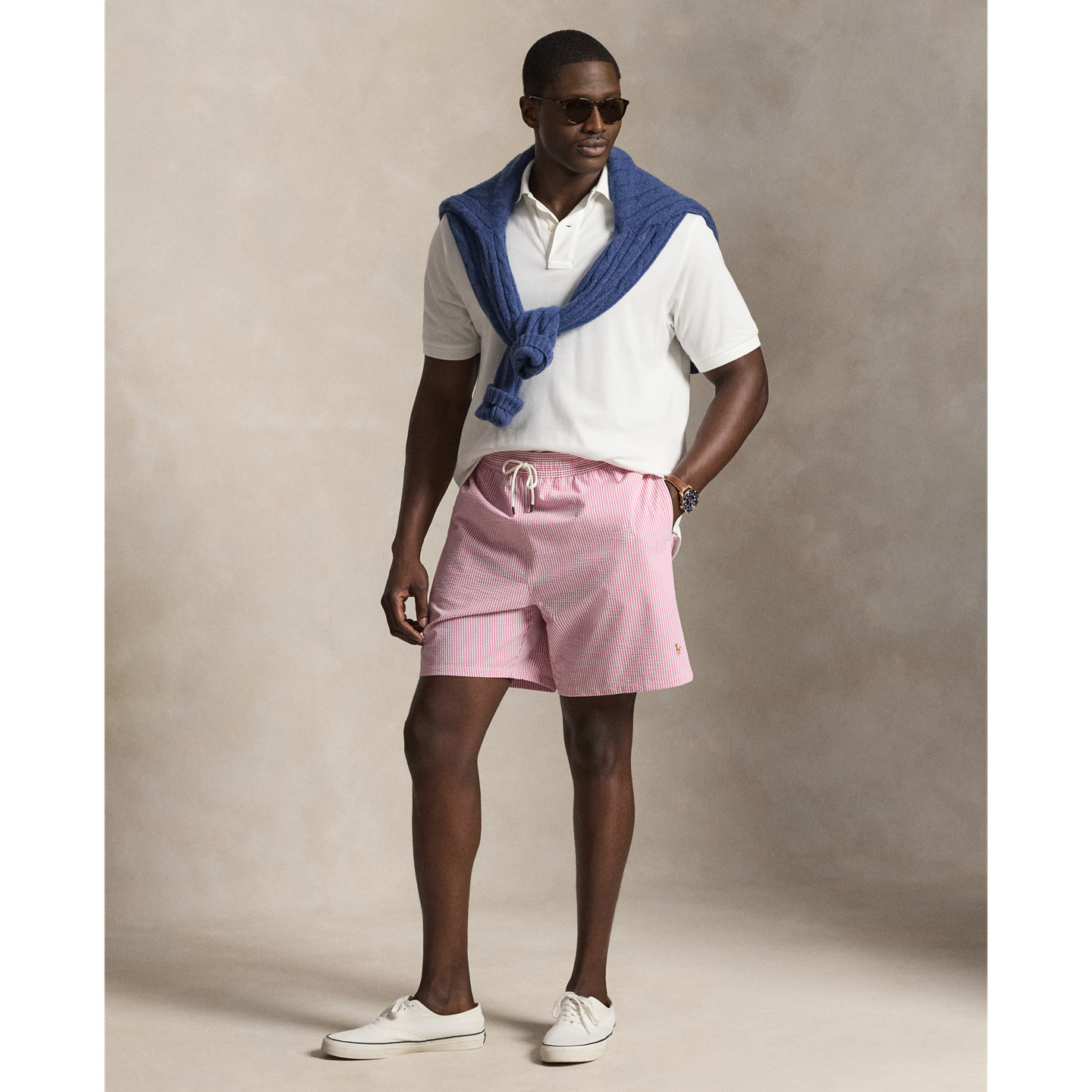 Плавки Traveler Classic для мужчин — Ralph Lauren, цвет: Розовый полосатый — фото 4