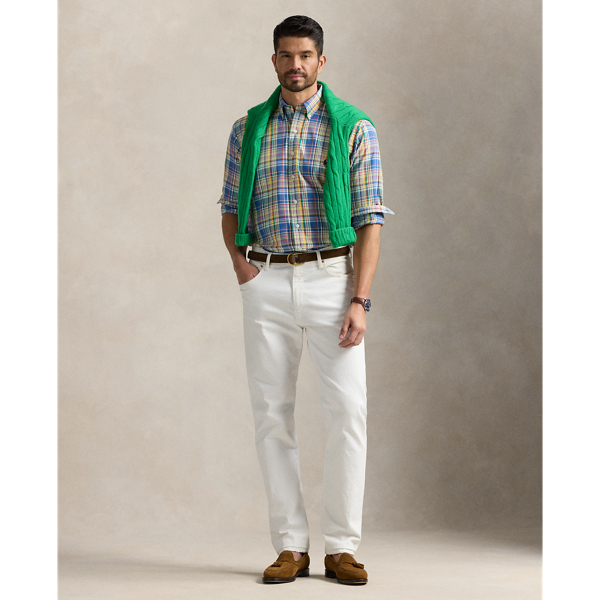 Blue Yellow Multi Plaid Performance Oxford Shirt Big & Tall 4