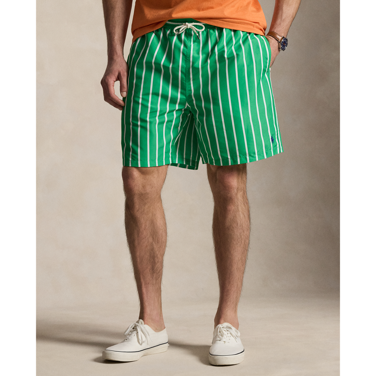 Плавки Traveler Classic для мужчин — Ralph Lauren, цвет: Зелёный — фото 1