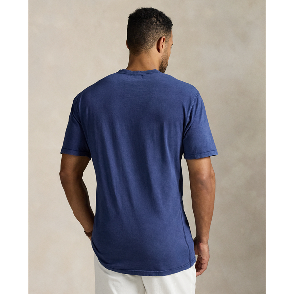Slub Jersey Short-Sleeve Henley Shirt