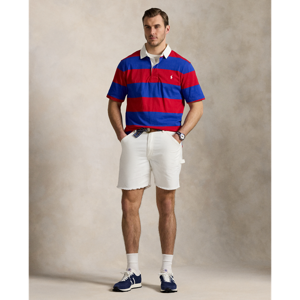 Red/Blue Short-Sleeve Rugby Shirt Big & Tall 4