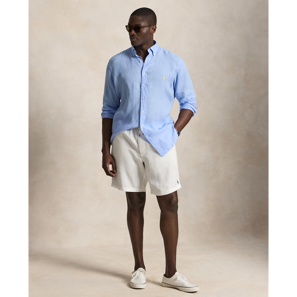 Austin Blue Linen Shirt Big & Tall 4