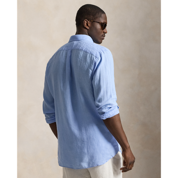 Austin Blue Linen Shirt Big & Tall 5